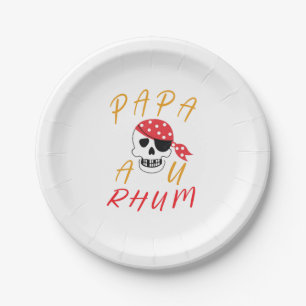 Plato De Papel apa Au Rhum Drinker Humor divertido