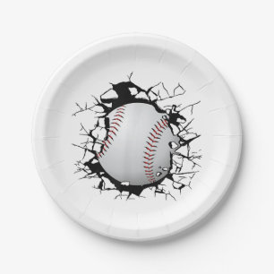 Plato De Papel Aparato de béisbol - Béisbol