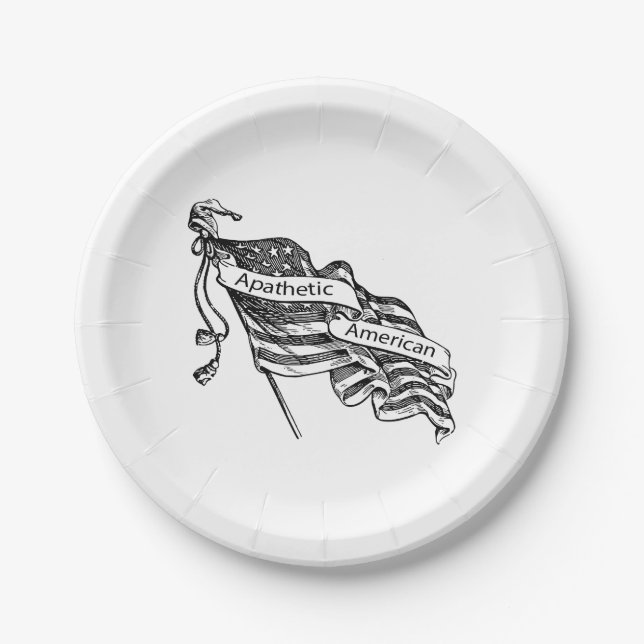 Plato De Papel Apático Americano (Anverso)