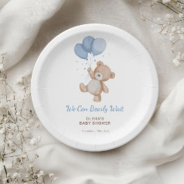 Plato De Papel Apenas Podemos Esperar Baby Shower