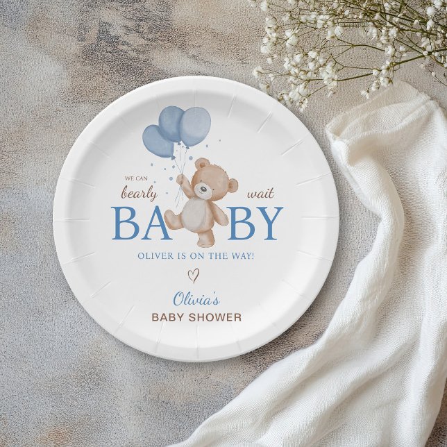 Plato De Papel Apenas Podemos Esperar Baby Shower (Subido por el creador)