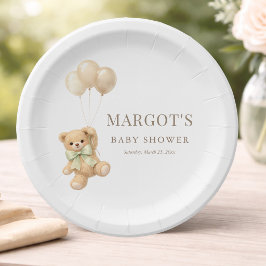 Plato De Papel Apenas Podemos Esperar Fiesta de Revelación de Beb