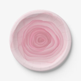 Plato De Papel Apenas Rosa de pintura con ácido rosado en rosa su