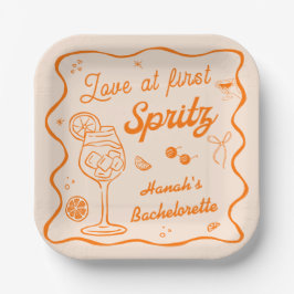 Plato De Papel Aperol spritz Bachelorette