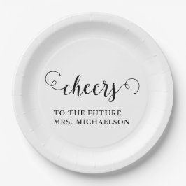 Plato De Papel Aplausos a Novia para ser Boda