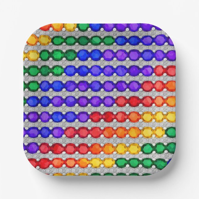 Plato De Papel 🌈¡APLAUSOS LGBTQ+!  Entrelazados en Orgullo (Anverso)