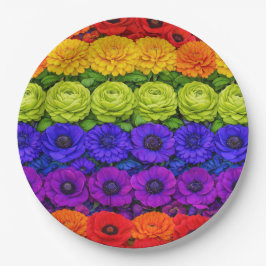 Plato De Papel 🌈¡APLAUSOS LGBTQ+! Florecer Juntos
