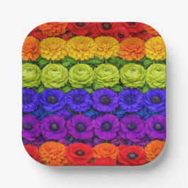 Plato De Papel 🌈¡APLAUSOS LGBTQ+! Florecer Juntos