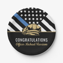 Plato De Papel Aplicación de la ley de la Línea Azul por el Parti