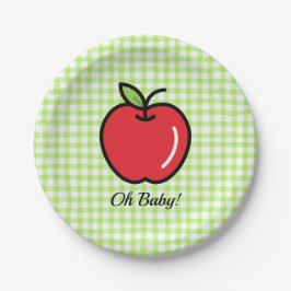 Plato De Papel Apple Baby Shower Plates – “Oh Baby !” 