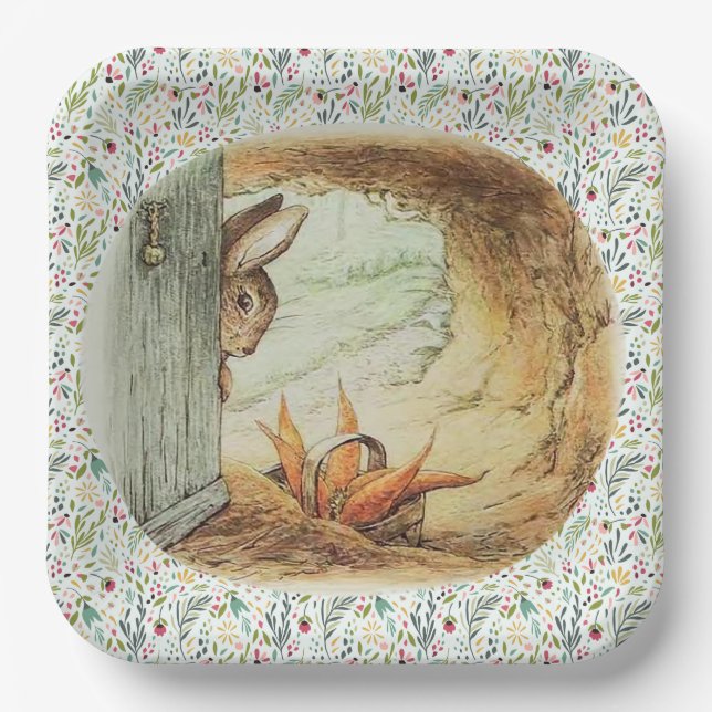 Plato De Papel Apple Dappley Rabbit (Anverso)