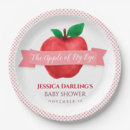 Plato De Papel Apple de mi caída de ojos | ducha de bebé de veran