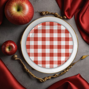 Plato De Papel Apple de mi ojo Red Orchard Baby Shower