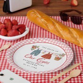 Plato De Papel Apple de nuestros ojos Fruit Fall baby ducha graci