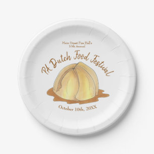 Plato De Papel Apple Dumplings Amish Pennsylvania PA Alimentos ho