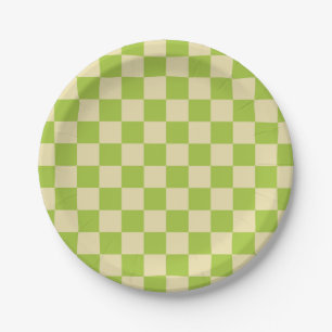 Plato De Papel Apple Green y Beige