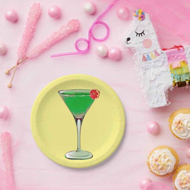 Plato De Papel Apple Martini (Fiesta)
