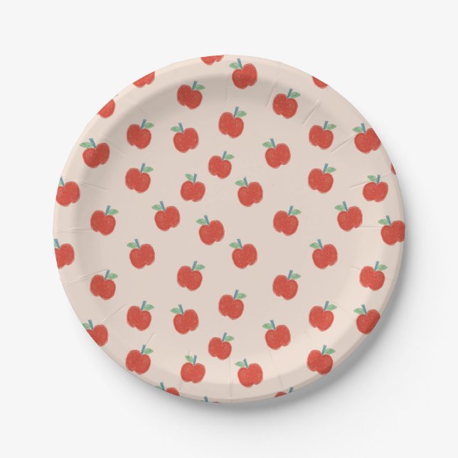 Plato De Papel Apple Rojo (Anverso)