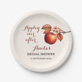 Plato De Papel Appley Ever After Fall Bridal Shower