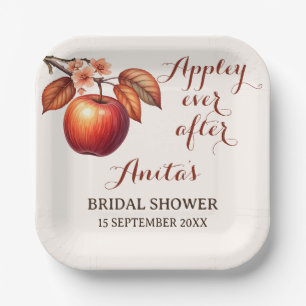 Plato De Papel Appley Ever After Fiesta de Despedida de Soltera d