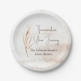 Plato De Papel "Apreciado en tu viaje" Foster Care Shower