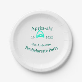 Plato De Papel Après-ski bachelorette party turquoise hat name da