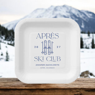 Plato De Papel Apres Ski Club Winter Ski Bachelorette Party Favor