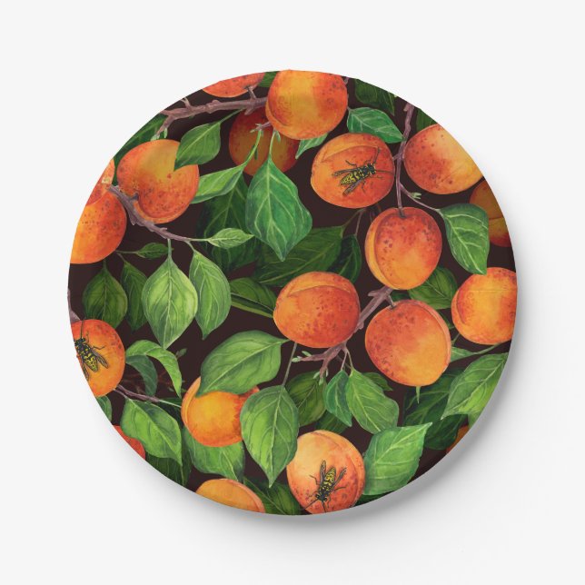 Plato De Papel Apricot garden 1 (Anverso)