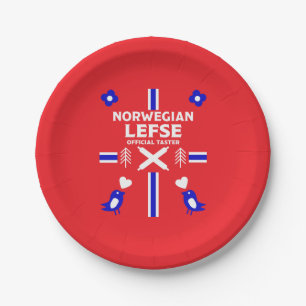Plato De Papel Apron noruego Lefse Flatbread