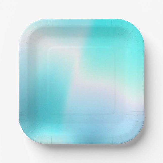 Plato de Papel Aqua Lights (Anverso)