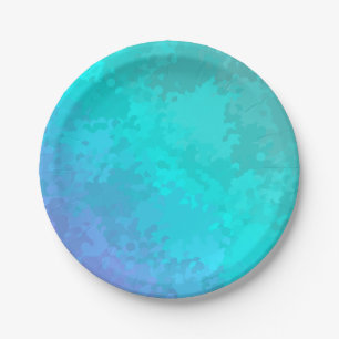 Plato De Papel Aqua Ombre