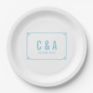 Plato De Papel Aqua Paradise Deco Moda Boda