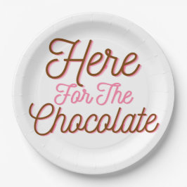 Plato De Papel Aquí por el chocolate