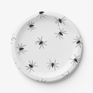 Plato De Papel Araña Halloweeen