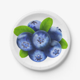 Plato De Papel Arándanos