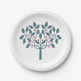 Plato De Papel árbol de bayas