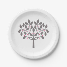 Plato De Papel árbol de bayas