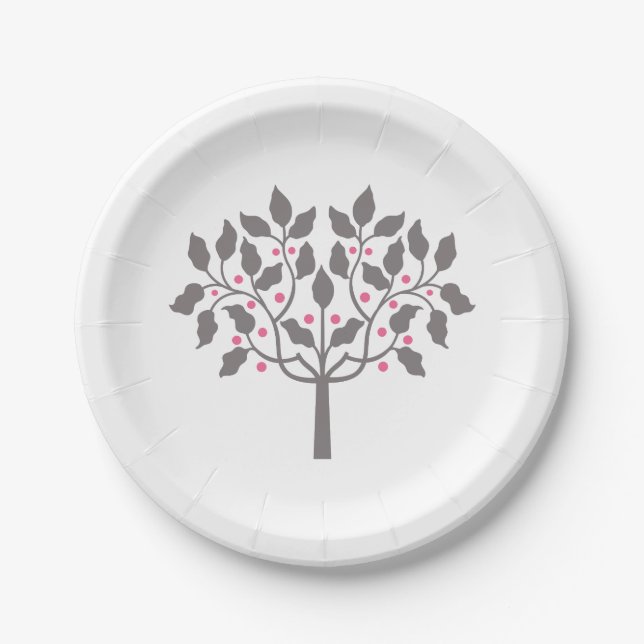 Plato De Papel árbol de bayas (Anverso)