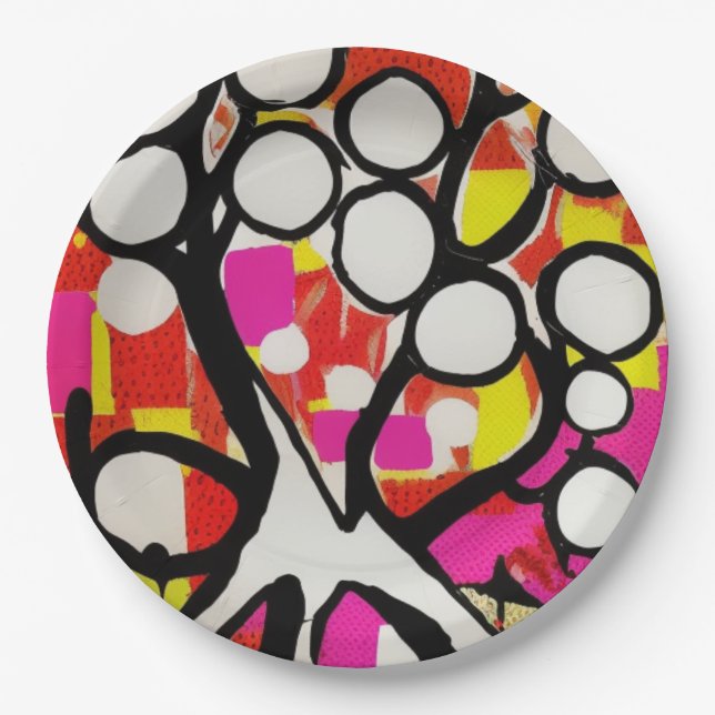 Plato De Papel Árbol de familia (Anverso)