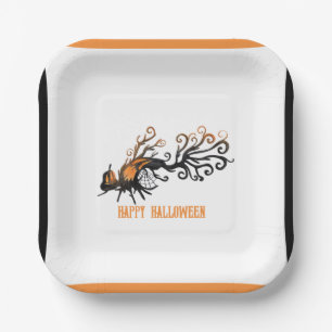 Plato De Papel Árbol de Halloween/Octubre/Caída/Calabaza