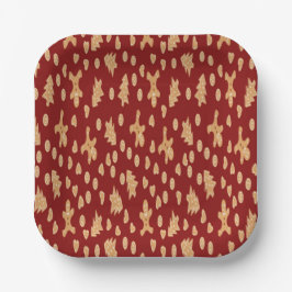 Plato De Papel Árbol de Navidad caprichoso y Patrulla Gingerbread