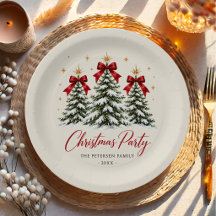 Árbol de Navidad con Lazo Rojo Fiesta