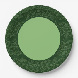 Plato De Papel Árbol de Navidad CurlyQue Verde Cazador