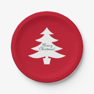 Plato De Papel Árbol de Navidad de las placas de papel el | del