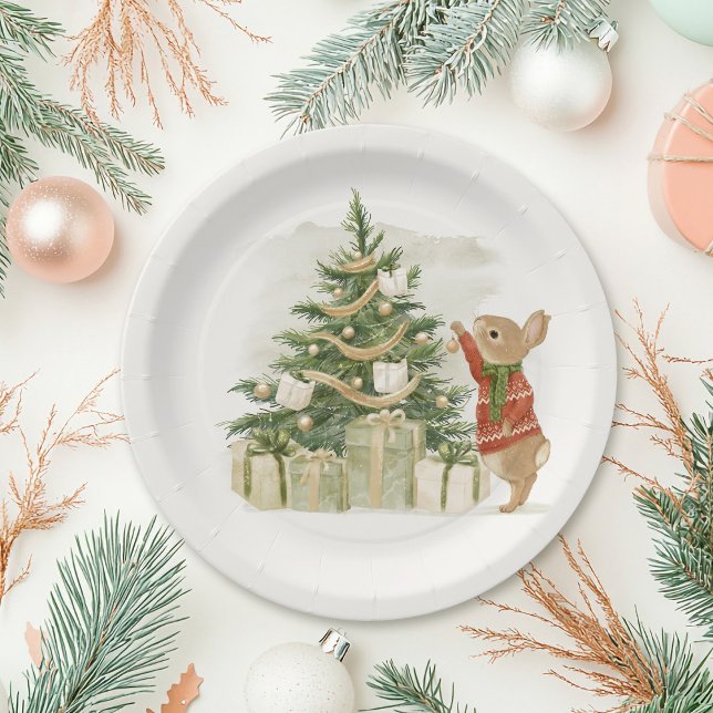 Plato De Papel Árbol de Navidad de Peter Rabbit (Subido por el creador)
