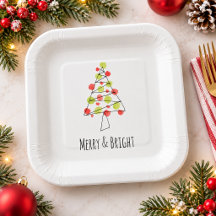 Árbol de Navidad en Acuarela Personalizado Alegre