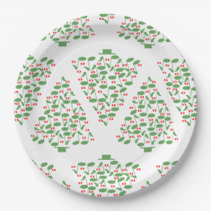 Plato De Papel Árbol de Navidad musical
