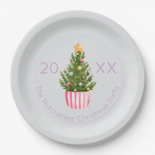 Plato De Papel Árbol de Navidad Nucracker