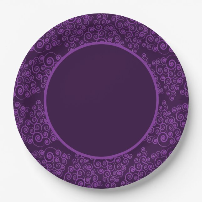 Plato De Papel Árbol de Navidad Sugar Plum CurlyQue (Anverso)