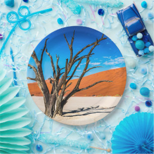 Plato De Papel Árbol muerto en Deadvlei, Namibia
